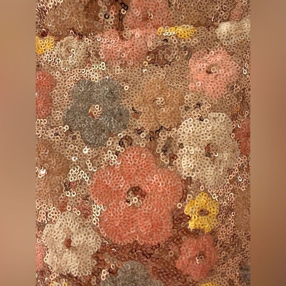 NWOT BRONX AND BANCO Maraya Strapless Floral Sequin Fit & Flare Mini Dress, M - Picture 10 of 16